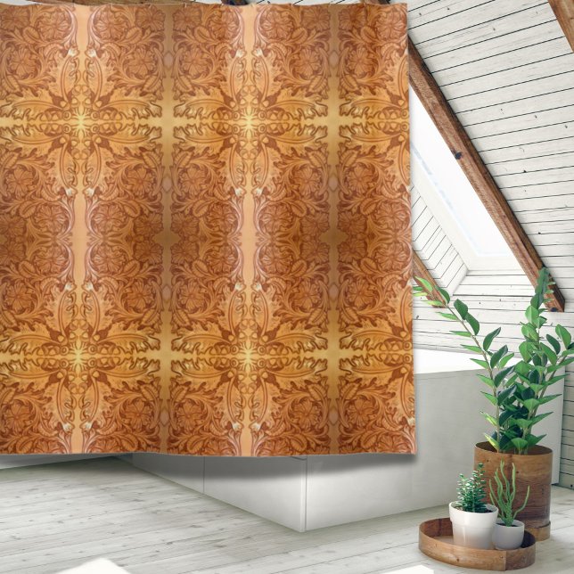 Rideaux De Douche Rustic brown cowboy fashion western leather (Rustic brown cowboy fashion western leather shower curtain)