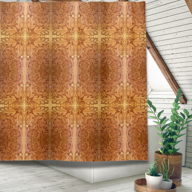 Rideaux De Douche Rustic brown cowboy fashion western leather (Rustic brown cowboy fashion western leather shower curtain)