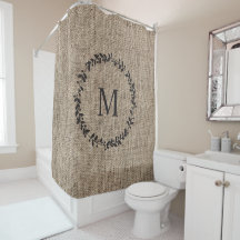 Rustic Laurel Wreath Farmhouse Style Monogramme
