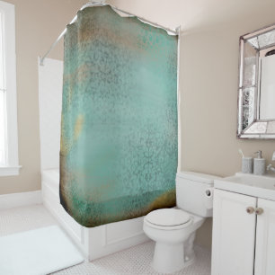 Rideaux De Douche Rustique Antique Farmhouse Style Turquoise Faux La