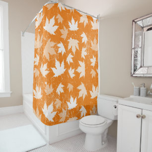 Rideaux De Douche Rustique Automne Feuilles Motif