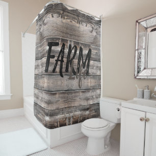 Rideaux De Douche rustique chic FARM LIFE en écriture