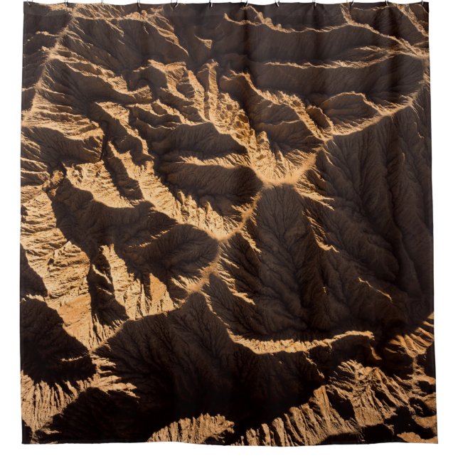 Rideaux De Douche Sable Brown et noir le matin (Devant)