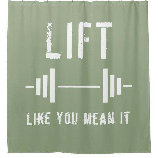Rideaux De Douche Sage Green Remise En Forme Fitness (Devant)