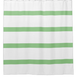 Rideaux De Douche Sage vert et blanc minimes rayures Bureau