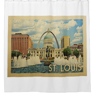 Rideaux De Douche Saint Louis Missouri Vintage Travel