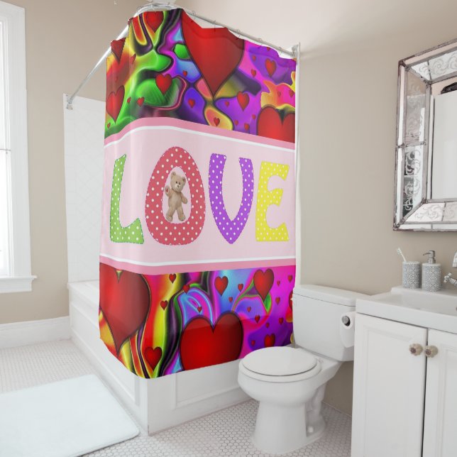 Rideaux De Douche Saint Valentin Douche rideau, Amour (En situation)
