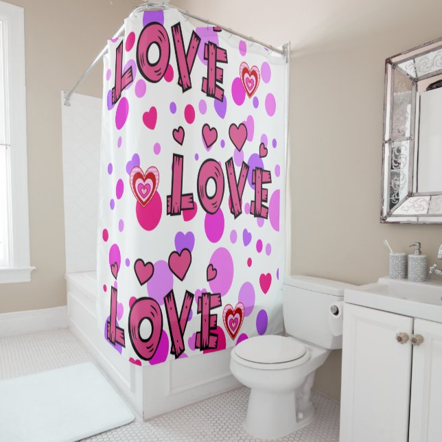 Rideaux De Douche Saint Valentin Douche rideau, Amour (En situation)