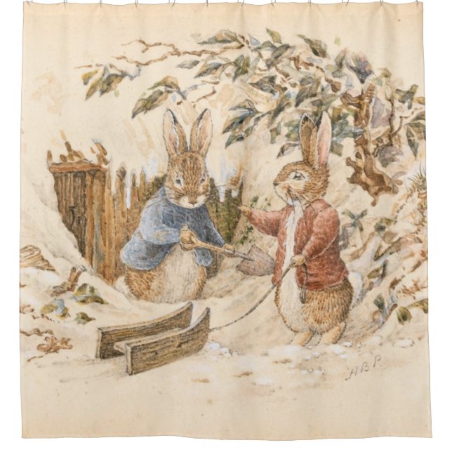 Rideaux De Douche Saison d'hiver de Beatrix Potter (Devant)