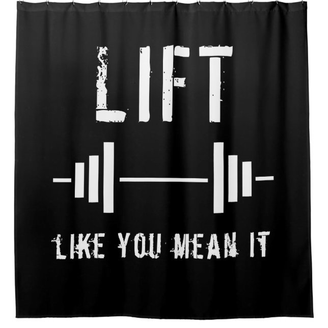 Rideaux De Douche Salle de fitness pour poids noir (Devant)