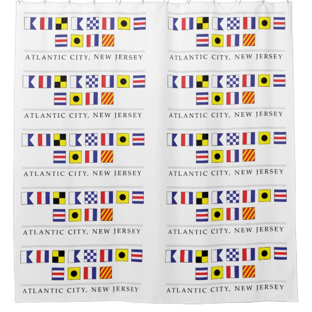 Rideaux De Douche Salutations de Atlantic City (Devant)