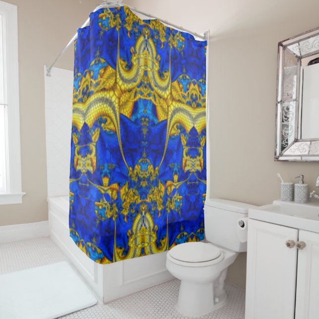 Rideaux De Douche Sapphire Blue Avatar Serpentine (En situation)