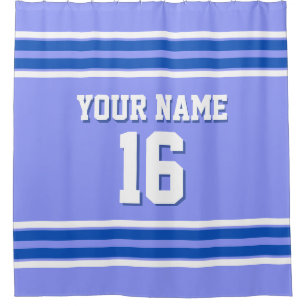 Rideaux De Douche Sapphire Blue Whats Stripes Sport Jersey