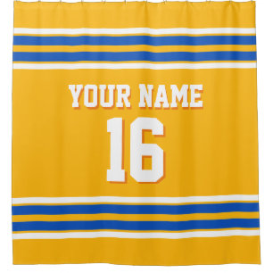 Rideaux De Douche Sapphire Blue Whats Stripes Sport Jersey