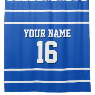 Rideaux De Douche Sapphire Blue Whirpes Stripes Sports Jersey