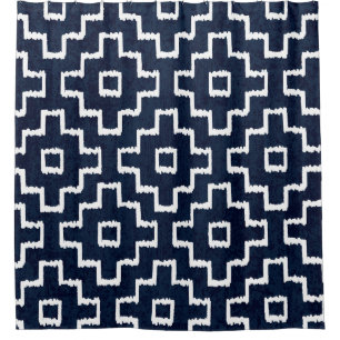 Rideaux De Douche Sashiko Motif : Broderie japonaise traditionnelle