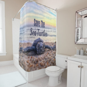 Rideaux De Douche Sauvez les tortues marines
