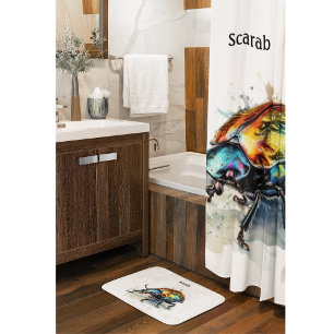 Rideaux De Douche scarabée métallique, personnalisable