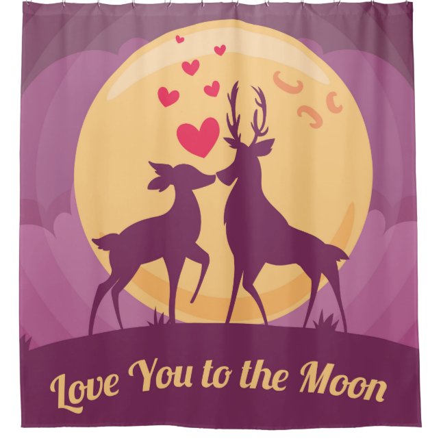 Rideaux De Douche Scène d'amour du cerf (Devant)