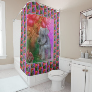 Rideaux De Douche Schnauzer Chien Chien Chien Chien Animal Art