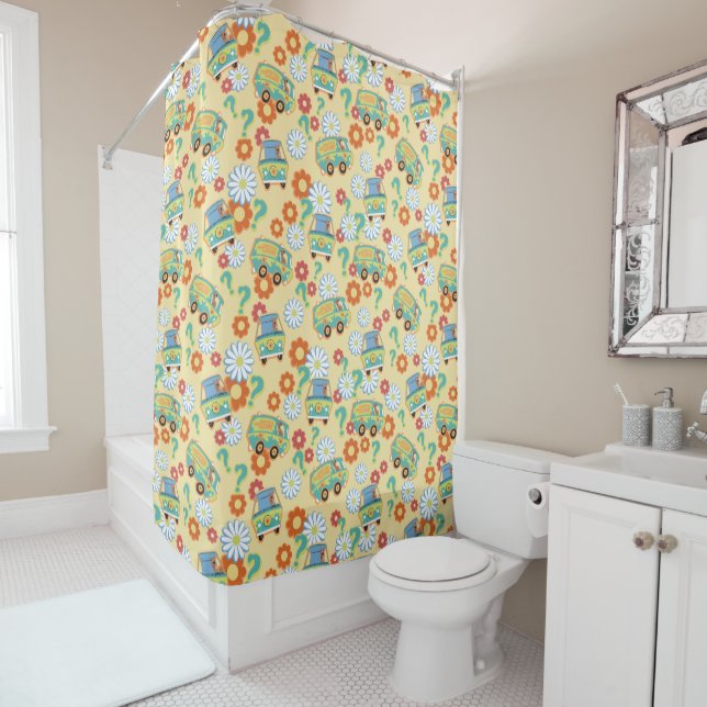 Rideaux De Douche Scooby-Doo Mystery Motif de fleurs (En situation)