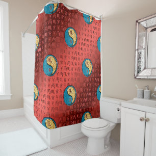 Rideaux De Douche Scorpion & Tigre de Feu
