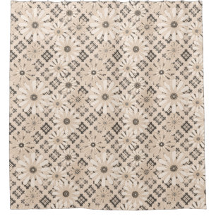 Rideaux De Douche Seamless abstract moderne checkered plaid floral b