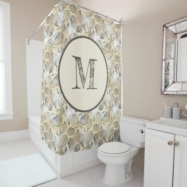 Rideaux De Douche Seashells Beach House Nautique (En situation)