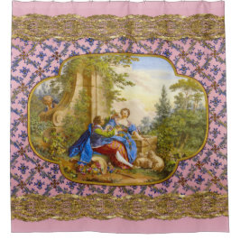 Rideaux De Douche Secret Romance Baroque Girl Motif français