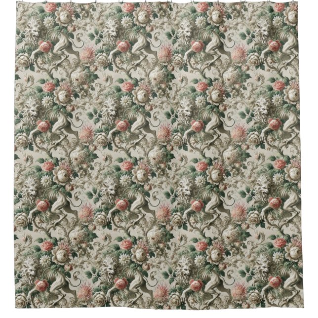 Rideaux De Douche Sentinelle Bloombound - Design Floral Gothique (Devant)