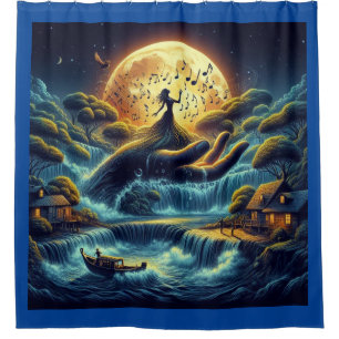 Rideaux De Douche Serenade au clair de lune
