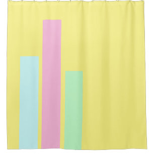 Rideaux De Douche SEULS STRIPES DE COULEUR - bleu pastel vert rose