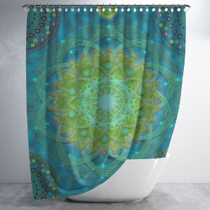 Rideaux De Douche Shambala Tantric Nymphaea mandala art