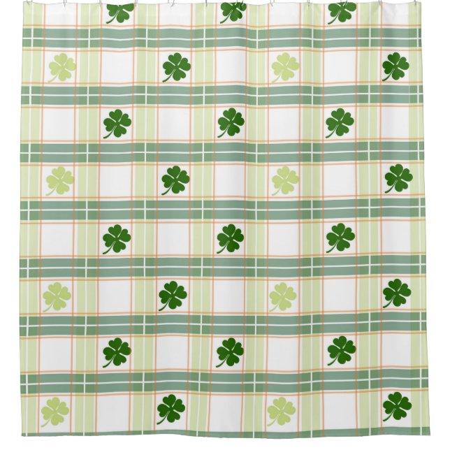 Rideaux De Douche Shamrock irlandais (Devant)