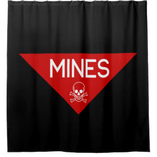 RIDEAUX DE DOUCHE SIGNE DE MINES   SIGNAGE   SYMBOLE