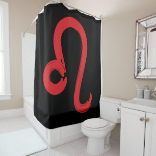Rideaux De Douche Signe Zodiaque LEO Rouge Anniversaire Juillet Août
