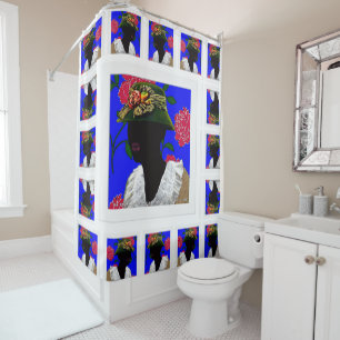 Rideaux De Douche Silhouette Afrocentrée Harlem Renaissance