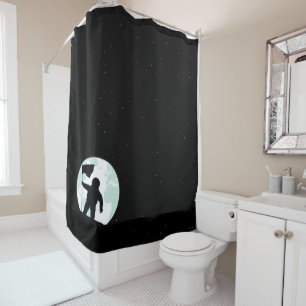 Rideaux De Douche Silhouette d'astronaute