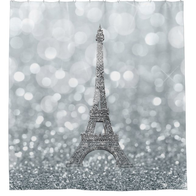 Rideaux De Douche Silver Glitter (Devant)