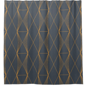 Rideaux De Douche Simple, elegant, cool, trendy line graphic pattern
