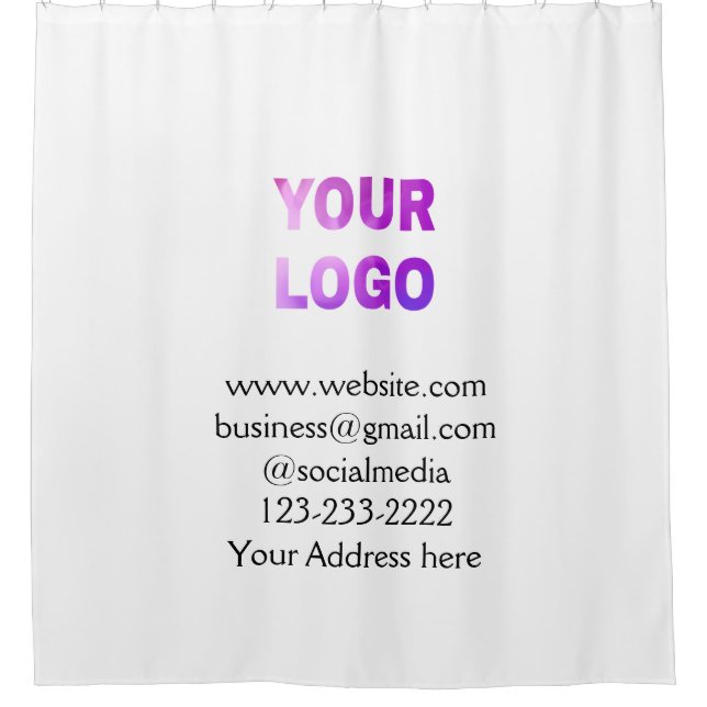 Rideaux De Douche simple et minimal ajouter votre logo/design ici te (Devant)
