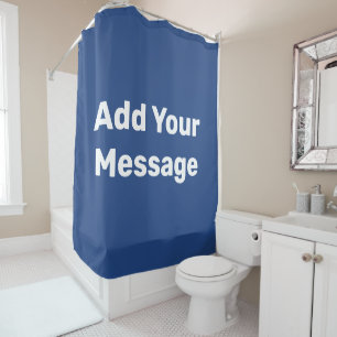 Rideaux De Douche Simple Navy et White Ajouter un Modèle texte de me