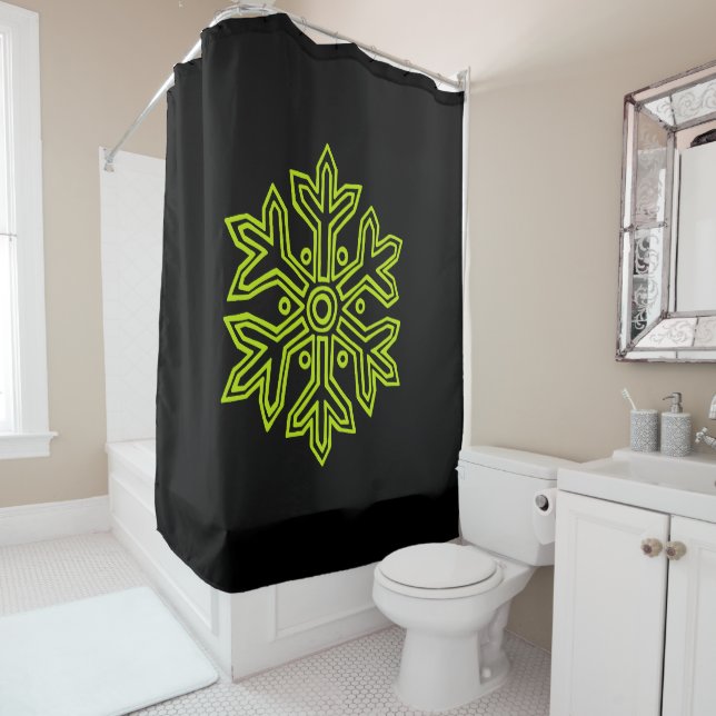 Rideaux De Douche Simply Christmas Collection - Flocon de neige (En situation)