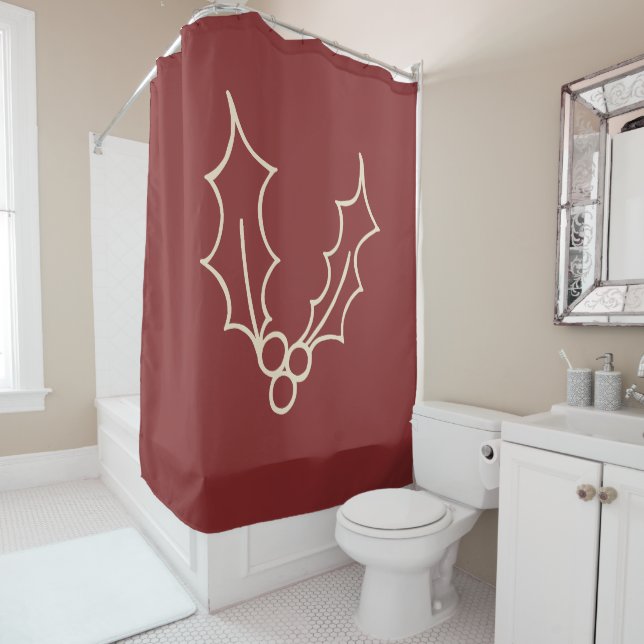 Rideaux De Douche Simply Christmas Collection - Holly (En situation)