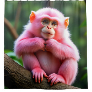 Rideaux De Douche Singe rose