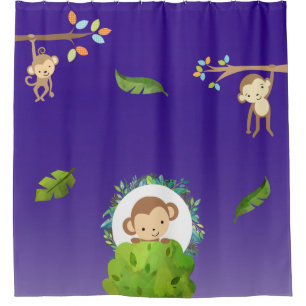Rideaux De Douche Singes Safari mignons