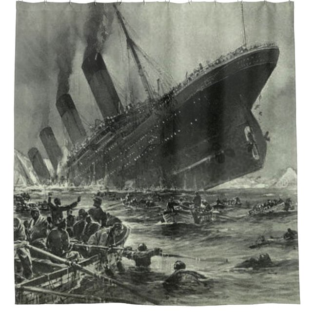 Rideaux De Douche Sinking RMS Titanic (Devant)
