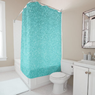 Rideaux De Douche Sirène fascinante Girly d'étincelle bleue de