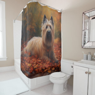 Rideaux De Douche Skye Terrier à l'automne Feuilles automne Inspire