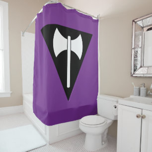 Rideaux De Douche SlipperyJoe's Lesbian Pride drapeau labrys symbole